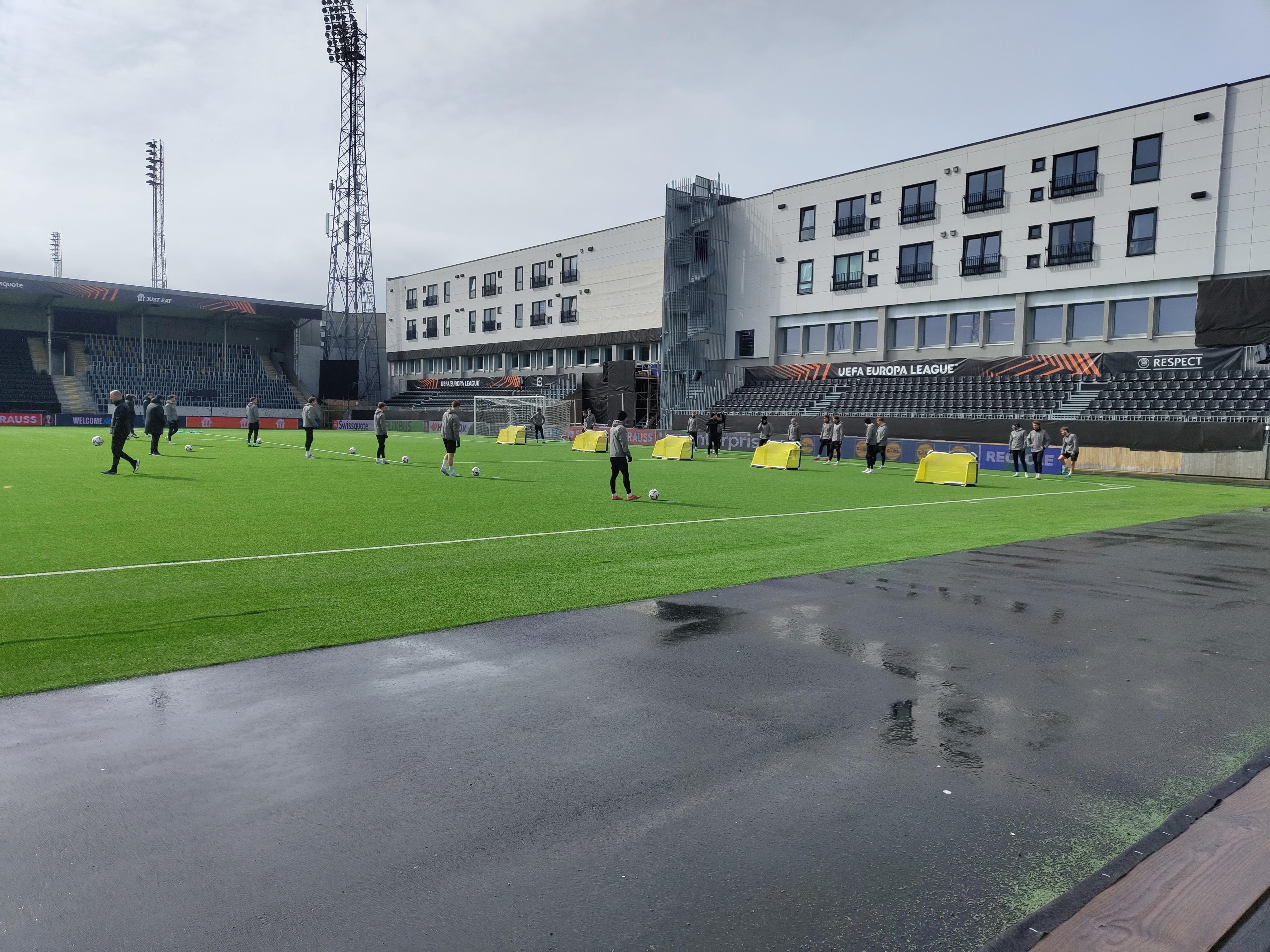 Bodø/Glimt spillere som trener dagen før kamp mot Tottenham Hotspur