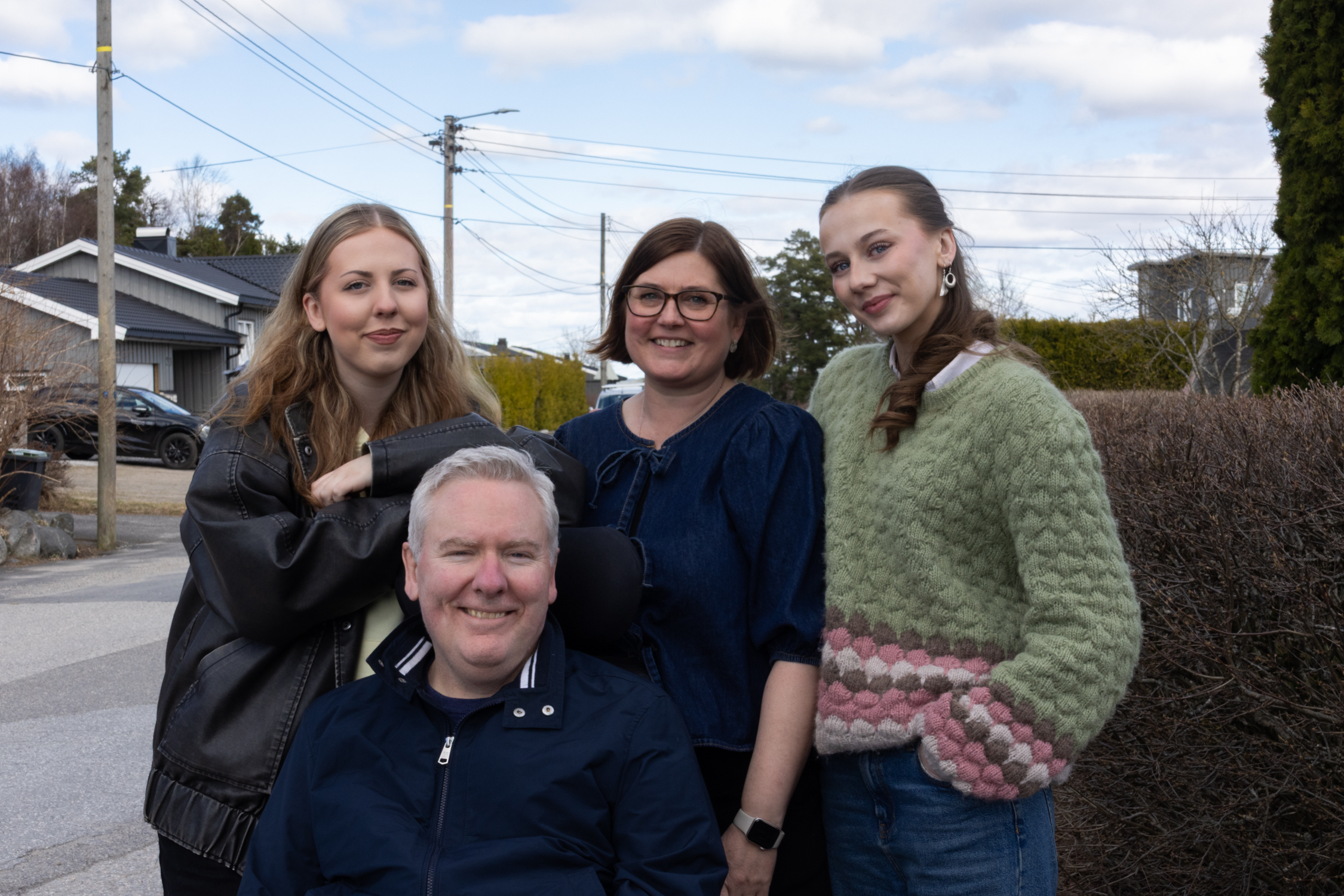 Familiebilde av Nora, Christer, Kristin og Marte