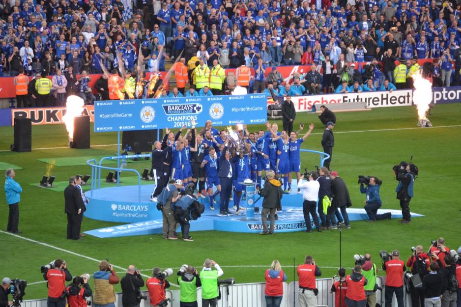 Leicester City feirer ligagullet
