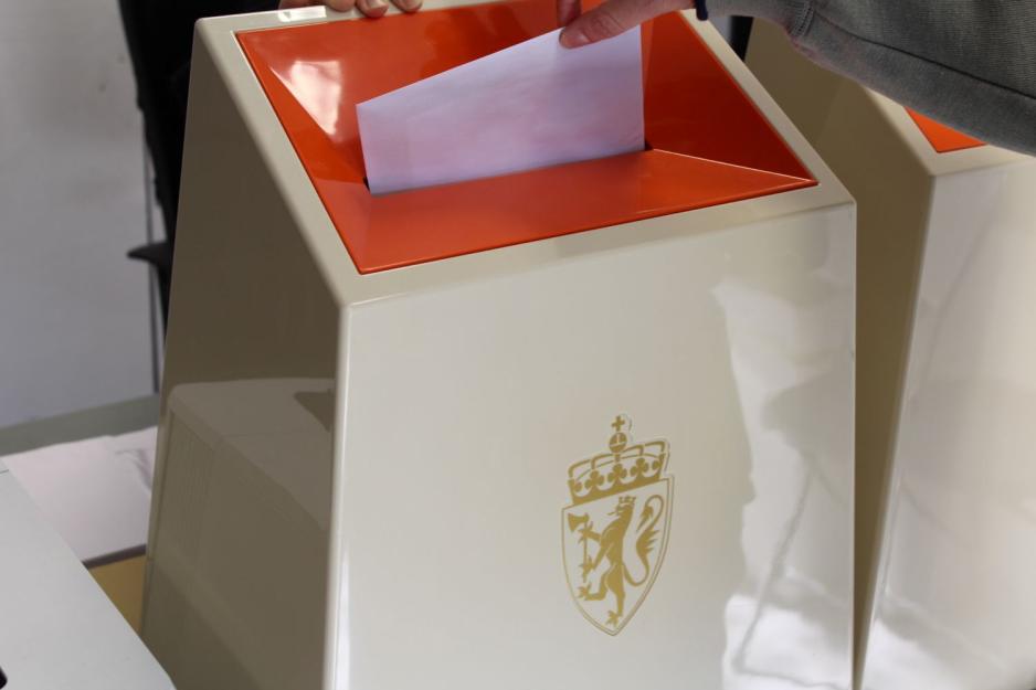Stemmeseddel i boks Stemmeseddel i boks