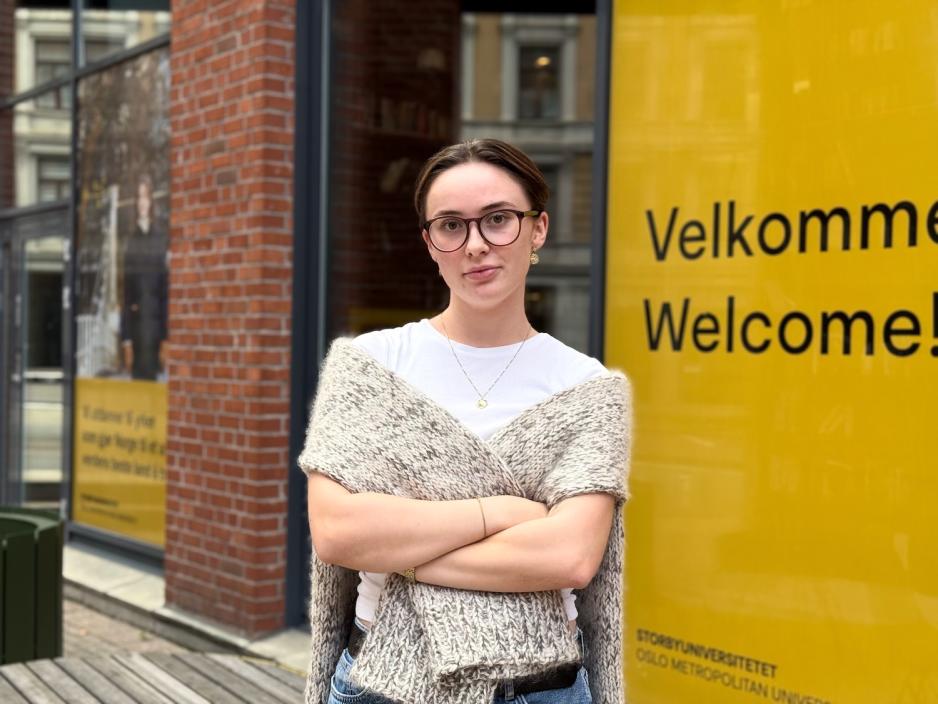 Tiril Elise With på OsloMet campus