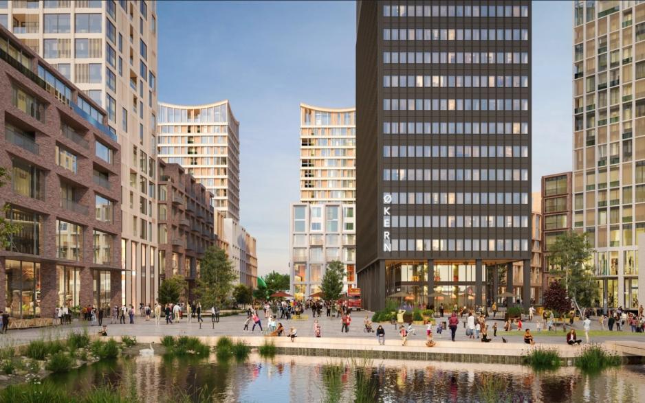 Økern torg og høyblokka i framtiden