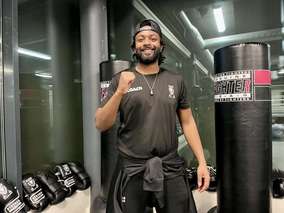 Trener, boksing, mann