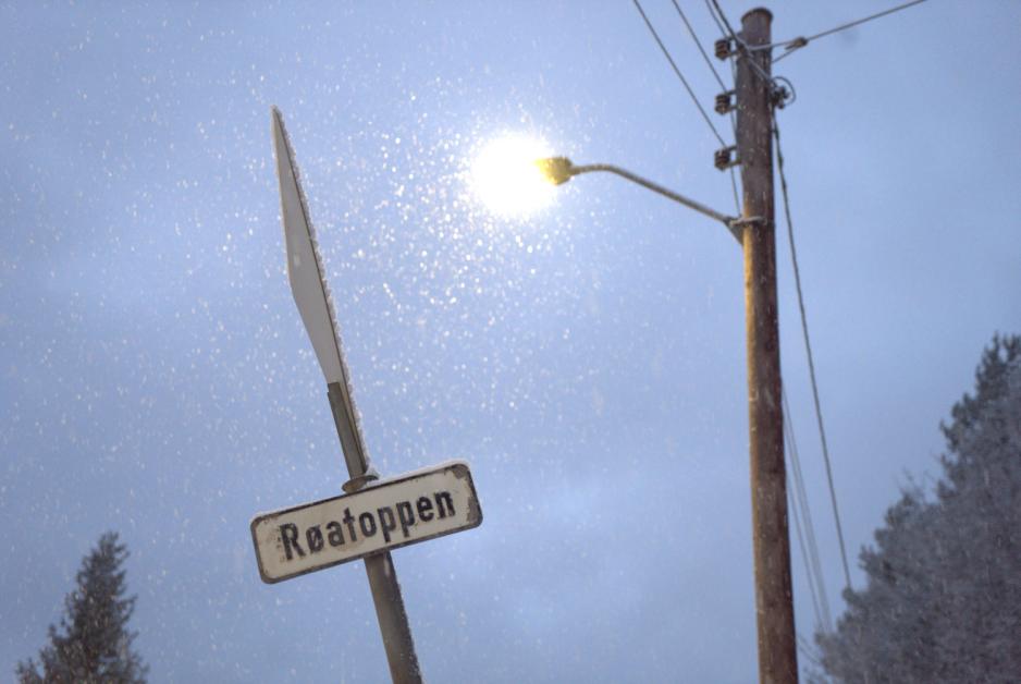 Røatoppen gateskilt