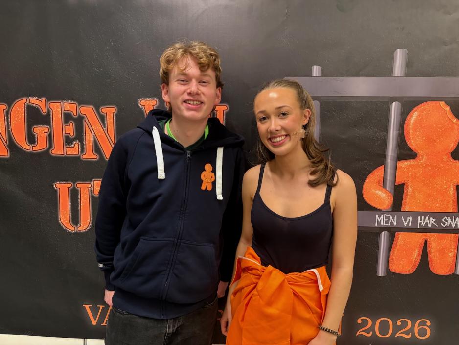 Revysjef Andreas Krogen&aelig;s og akt&oslash;r Liv Henriksen Torsvik fra Vallerrevyen 2026.