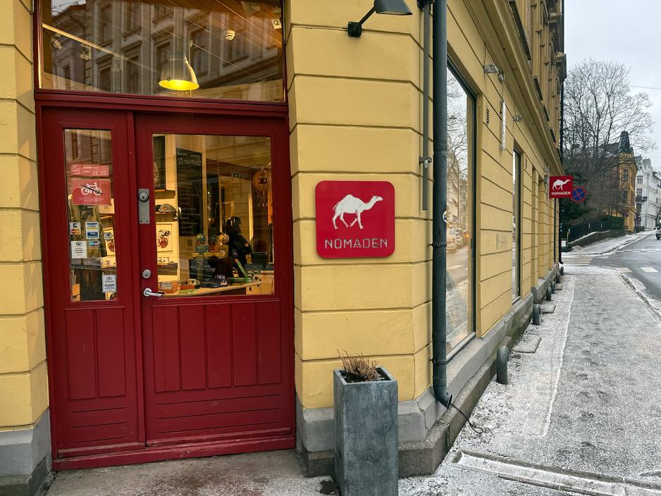 Utsiden av butikken Nomaden i Uranienborgveien.