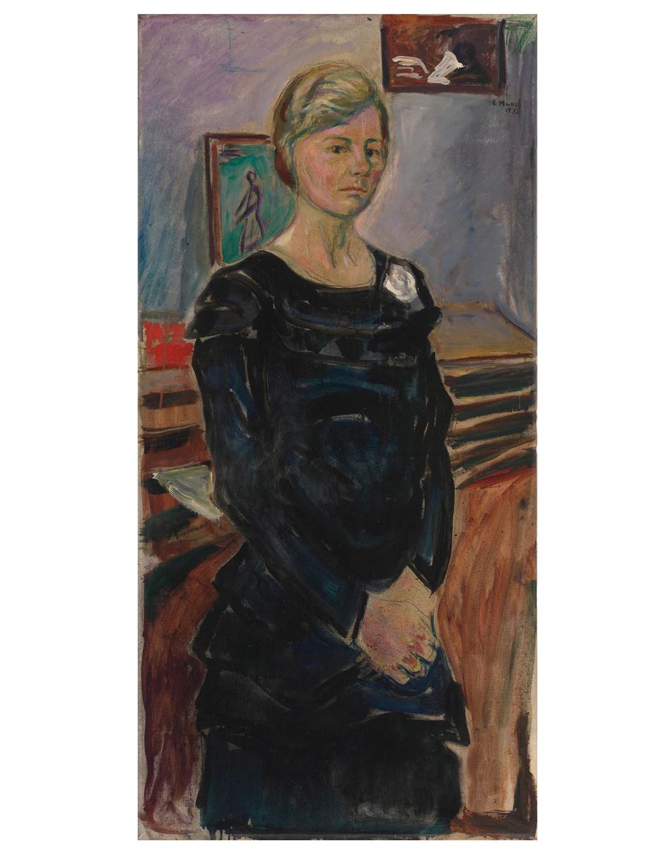 Portrett av kvinne, laget av munch