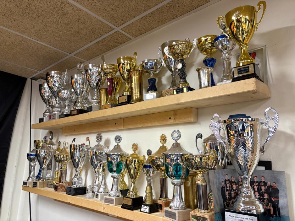 Trofeer i klubbhuset