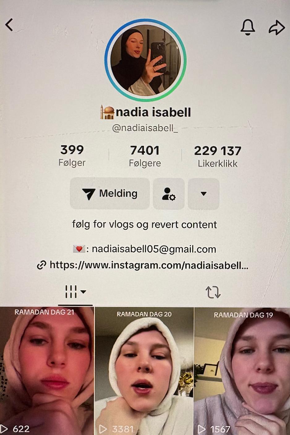 Nadia Isabell tiktok