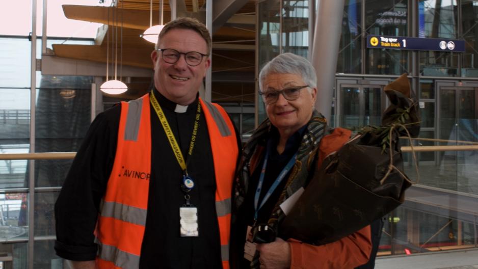 Portrett av lufthavnpresten og ansatt Tone