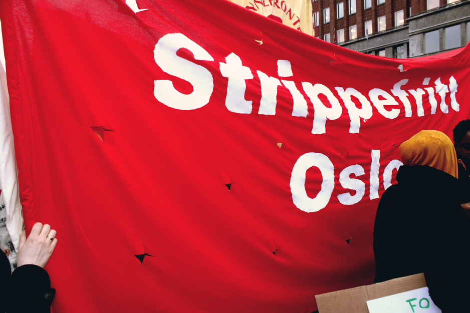 Banner med teksten Strippefritt Oslo