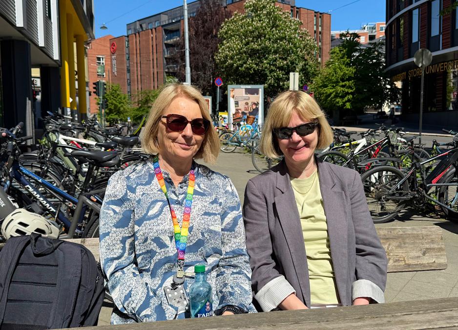 Anka &Oslash;degaardshaugen og Ann Hel&eacute;n Bay som prater om Hockey VM