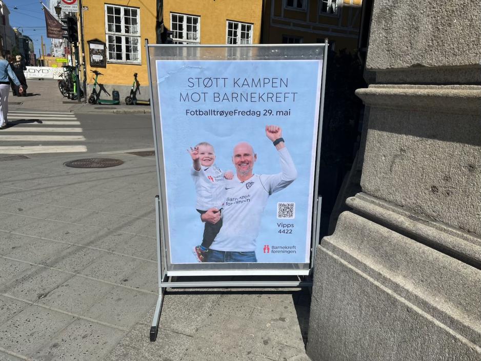 Plakat av barnekreftsaken