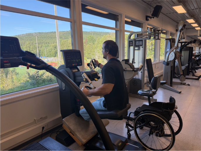 Audun Bakke p&aring; h&aring;ndsykkel 