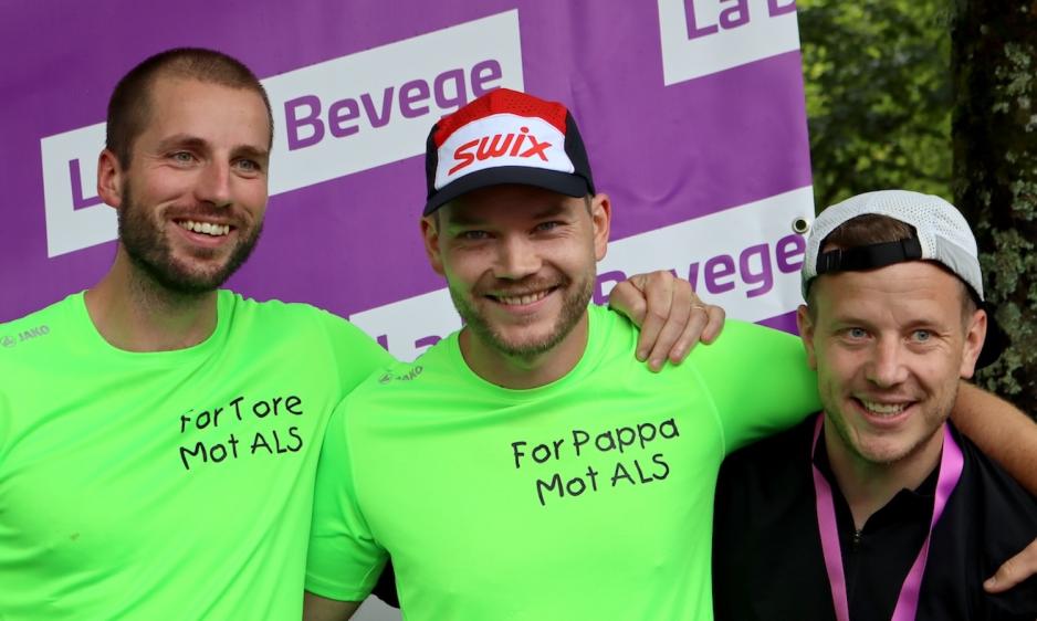 Mikael sammen med to venner, Glenn og Kristian