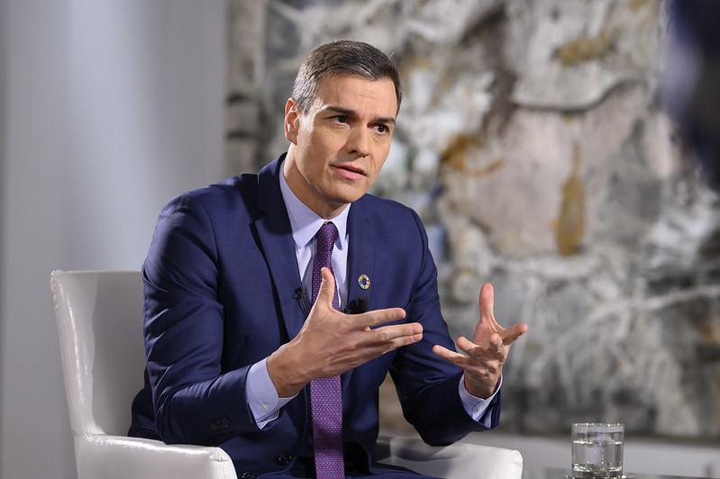 Pedro Sánchez, Spanias statsminister, i TV-intervju