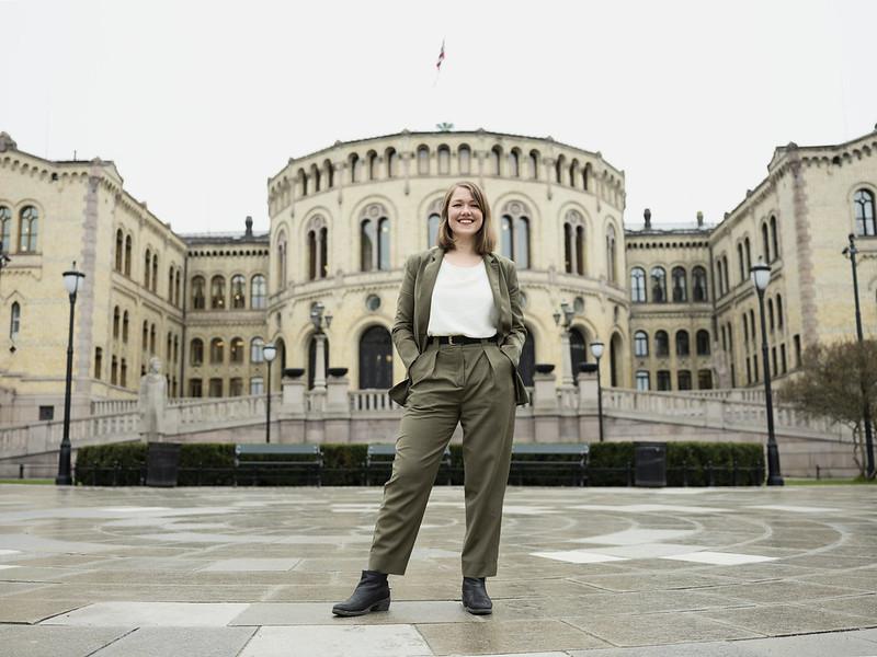 Une Bastholm er leder for Miljøpartiet De Grønne, og kjemper om en plass på Stortinget.