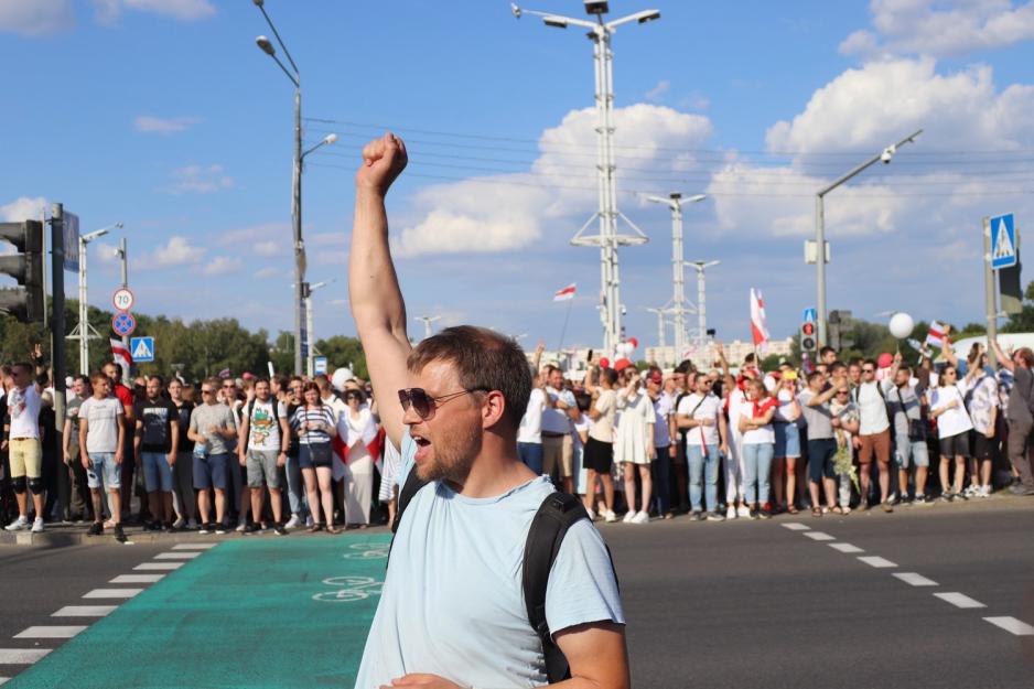 Demonstranter i Minsk, Hviterussland