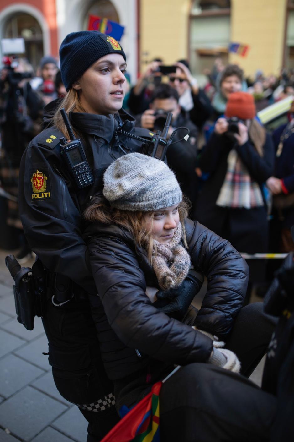 Greta Thunberg arrestert to ganger