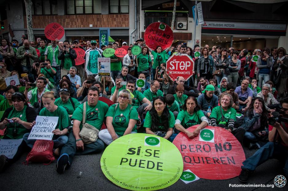 PAH holder Protestaksjon mot husutkastelser i Barcelona