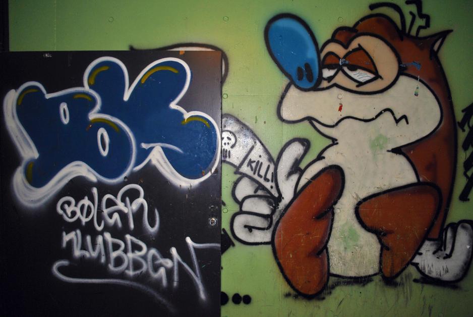 Graffiti på Bøler fritidsklubb