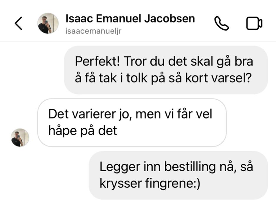 Skjermdump fra Instagram