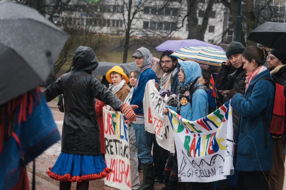 Ella Marie Hætta Isaksen samler Fosen-demonstrantene