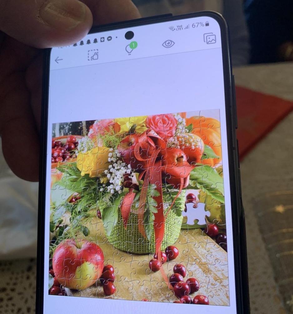 Bilde av et puslespill på iphone
