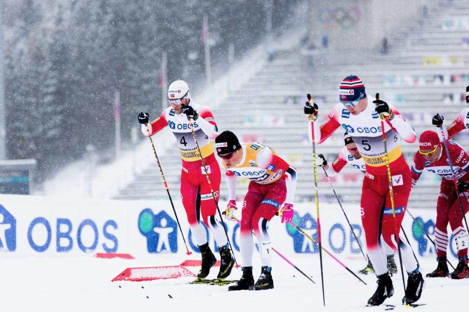 Under formiddagens VM-sprint hadde Klæbo like mye fokus som under femmila i Holmenkollen i 2019. Foto: Jacques Holst / Holmenkollen skifestival (CC BY-NC-SA 2.0) Flickr.