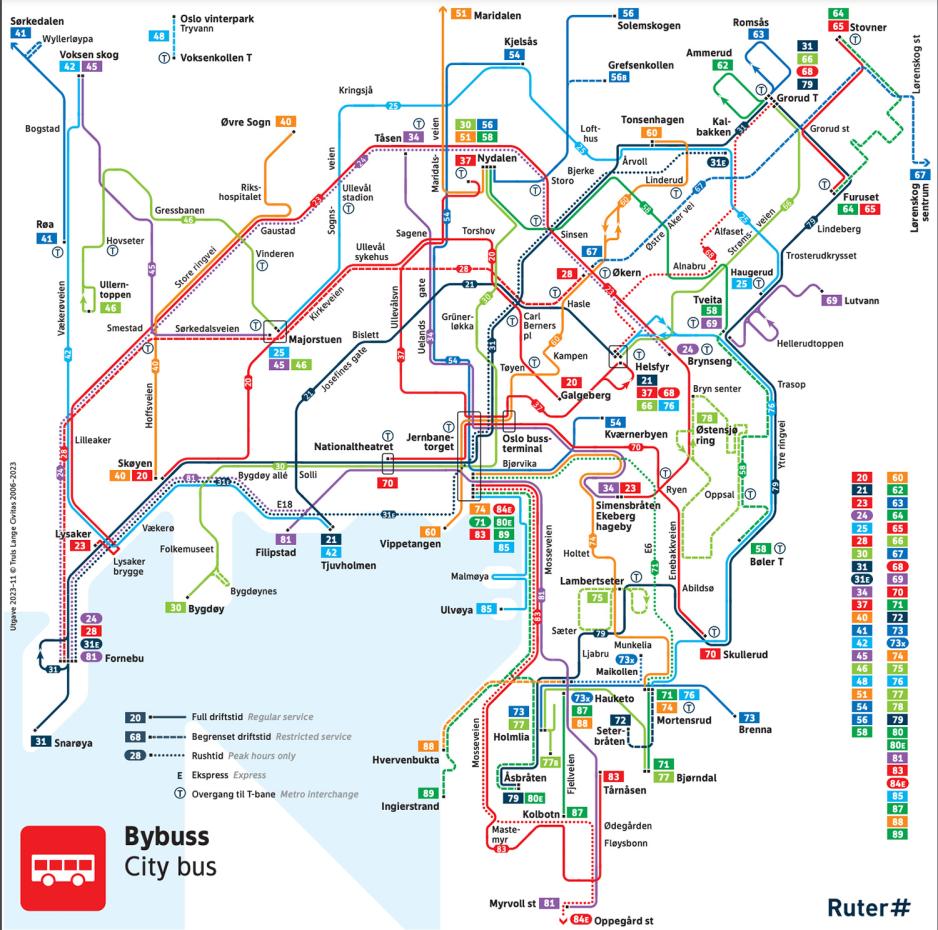 Den nye bussruten i Oslo er gyldig fra og med 10 desember.