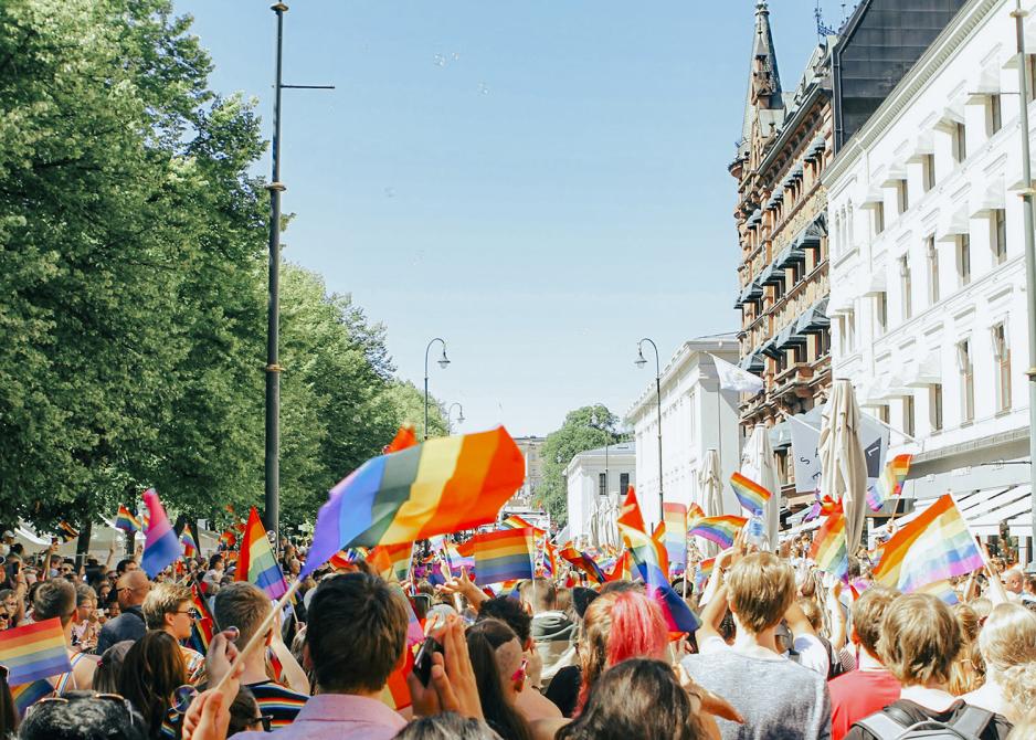 Prideparade p&aring; Karl Johan