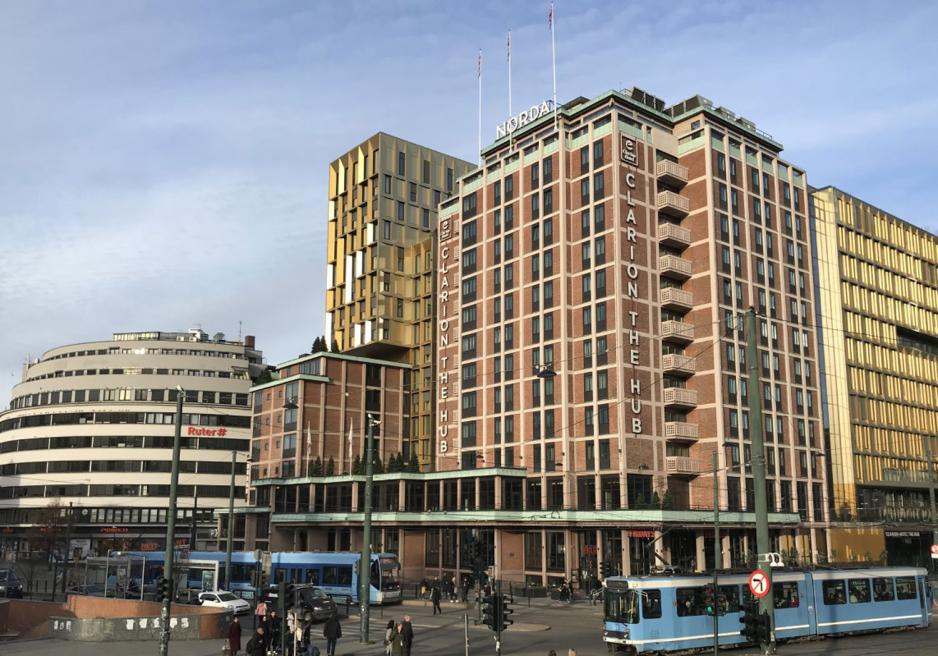 Kollektivknutepunktet på Europarådets plass i Oslo.