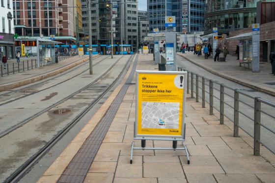 Trikken stopper ikke på Jernbanetorget