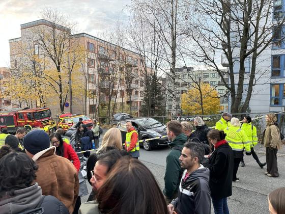 Hasleveien 9 evakuerte henter eiendeler 