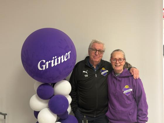 Torgny og Kirsti med ballong