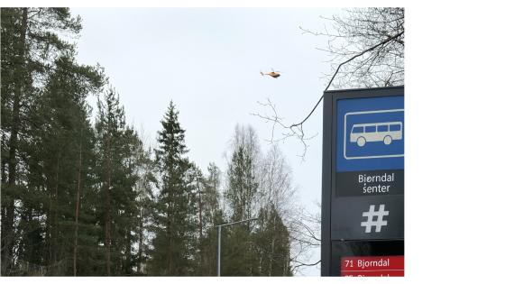 Helikopter over Bjørndal