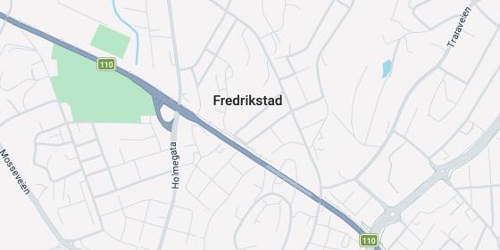 Kart over Fredrikstad