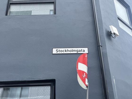 Skilt av Stockholmsgata