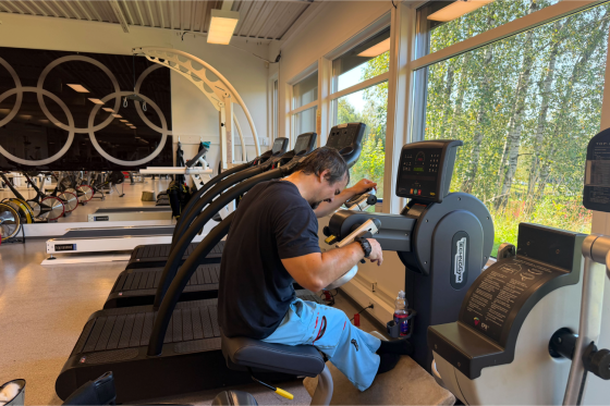 Audun bakke ferdig p&aring; trening 