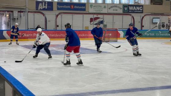 ishockeytrening, eldre menn 