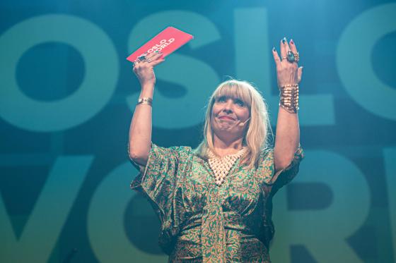 Festivalsjef Alexandra Archetti Stølen på Rockefeller Scene i Oslo. 