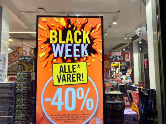 Bildet viser Black Friday plakat