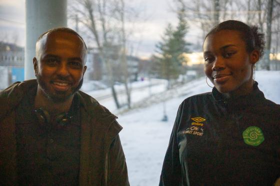 Portrait of Hassan Abdi and Merit Okechuwu