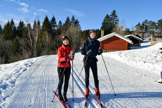 Ida og Poul i skisporet