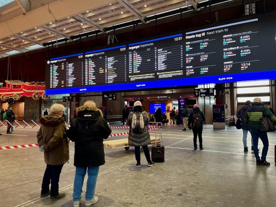 Flere togforsinkelser på tavla på Oslo S