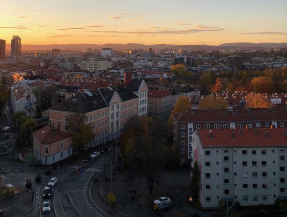 Utsikt over Oslo fra Tøyen