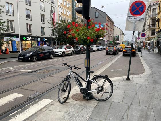 Parkert sykkel i Bogstadveien 