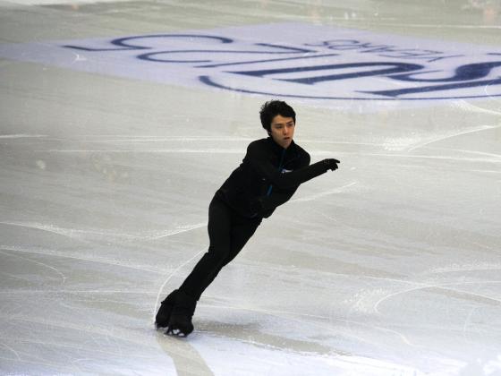 Kunstløper Yuzuru Hanyu på skøytebanen