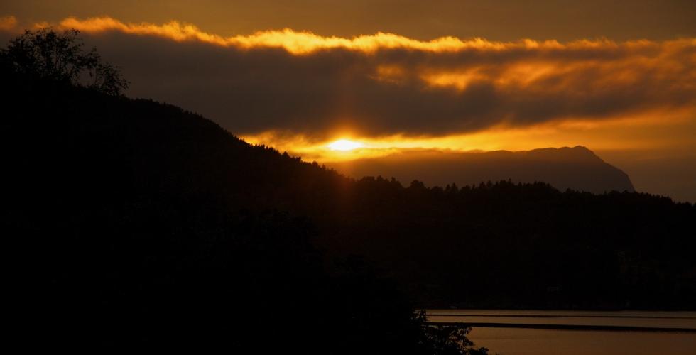 Bilde av solnedgang.