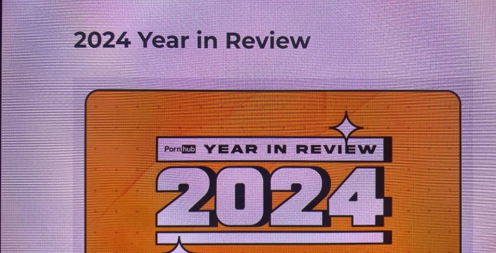 På bildet står det "Pornhub Year in Review 2024" 